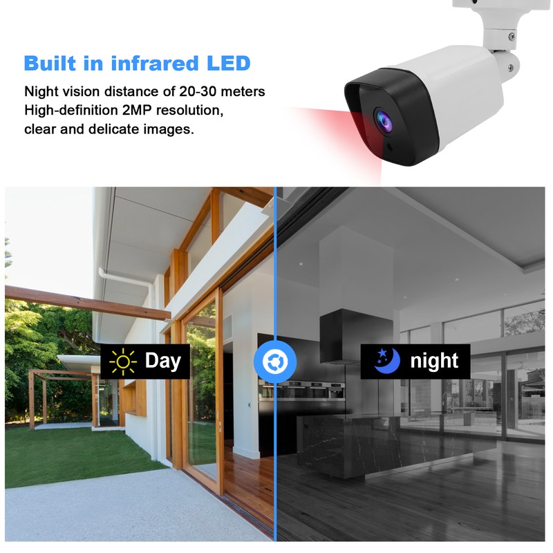 1080P HD Security Camera IP66 Waterproof Infrared Night Vision Analog