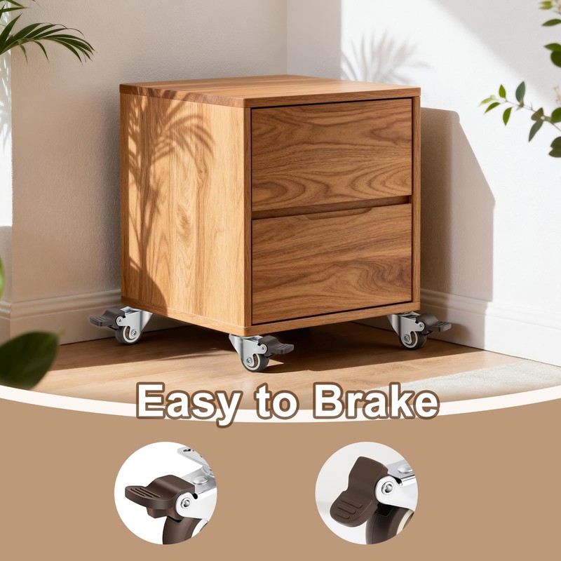Nefish 4 Pack 1" Small Caster Wheels for Furniture Low