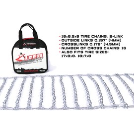 The ROP Shop | Pair of 2 Link Tire Chains 18x7x8 for Honda & KTM ATV, UTV & Off Road Vehicles