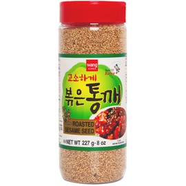 Wang Premium Roasted and Toasted Sesame Seeds, 8 Ounce - Nutty Flavor, Stir-Fry, Cooking, Baking - Natural Crunchy Topping