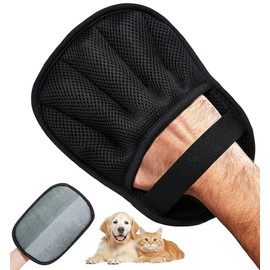 IPTPAS Pet Hair Remover Glove for Couch, Furniture, Carpet, Car Seat & Clothes, Electrostatic Hair Removal Mitts, 5-Finger Design, Flexible Easy Grip, Gentle Grooming Glove for Shedding Dogs & Cats