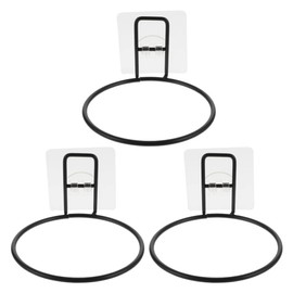 VILLCASE Wall Mounted Planters 3pcs Wall Pet Bowl Rack Elevated Dog Bowls Stand Wall Mounted Raised Pet Feeder for Small and Medium Dogs Cats (Black) Hanging Flower Pot