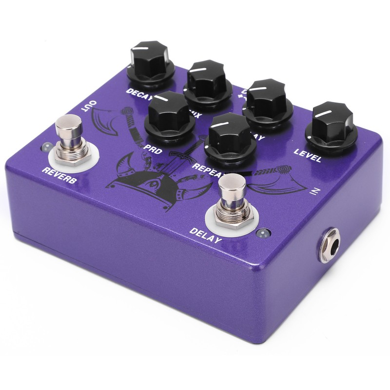 Guitar Effect Pedal Reverb Digital Delay 2 in 1 True