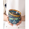 HENXFEN LEAD Small Dessert Bowls – 10 oz Boho Ceramic