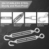 sourcing map M8 M8 Hook and Eye Turnbuckles for Cable