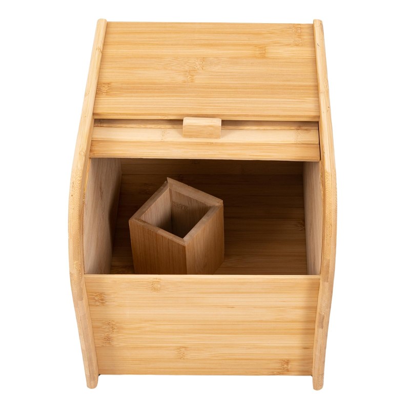KONKENIE 10kg/22lbs Bamboo Rice Storage Container Wooden Cereal Grain Soybean