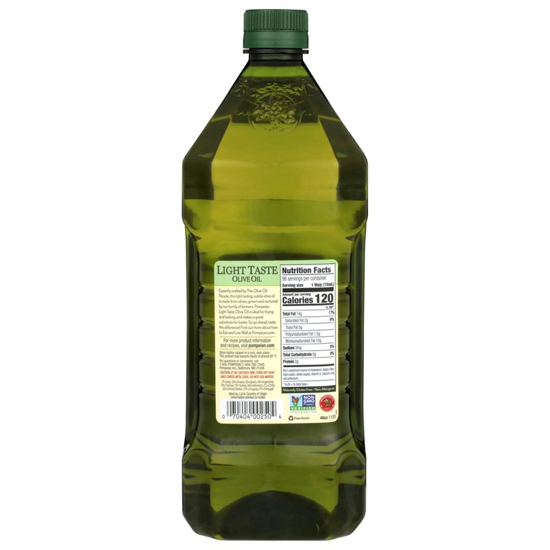 Pompeian Light Taste Olive Oil, High Heat Cooking, Baking &