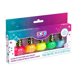 Glow in The Dark Nail Polish Set for Girls & Teens - 5 Vibrant, Non-Toxic, Fun & Safe Nail Polish Kit for Kids Ages 8+ - Perfect for Sleepovers, Parties, & Gifts 3C4G by Make It Real