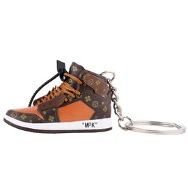 MPK 3D Mini Shoe Key Chain Novelty Funny Gadget Decoration Birthday Children's Day Kids Party Gift,Brown(Single Shoes),smini, brown (single shoe)