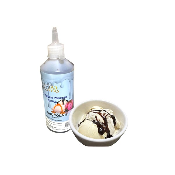 Milk Chocolate Ice Cream Topping Sauce | Squeezy Bottle for Pancake |  Ice Cream and Waffles - 625ML 100 Servings  | Suitable for Vegetarians