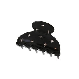 VingTAINE H7782-BK- Hair Claw Dull Color, Bijou, Nuance, Stone, Domed, Trend, Hair Accessory, Adult, Cute, Stylish, Elegant