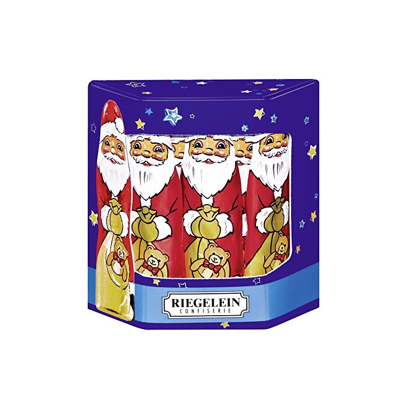 RIEGELEIN Solid Chocolate Santas, 125 GR