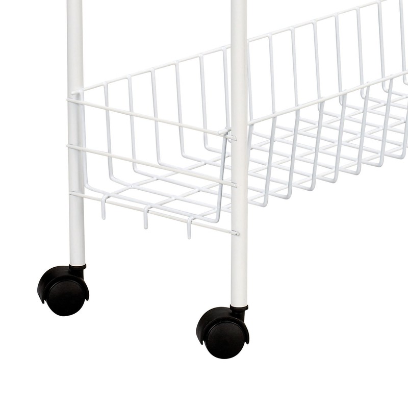 Household Essentials 05121 Slim Line 3-Tier Metal Storage Cart |