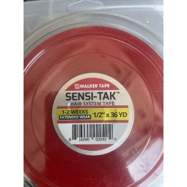 Walker Sensi-Tak Tape Red Liner Clear Wig Toupee Hairpiece Roll 36 Yard
