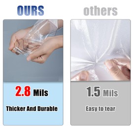 FARVIGOR Cellophane Treat Bags 100Pcs, Clear Plastic Goodie Gift Bags with Twist Ties for Party Favor, Candies, Cookies, Snacks(8 * 11in)