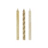 Dazzling Glitter & Gold Spiral Birthday Candles - 24ct Assorted