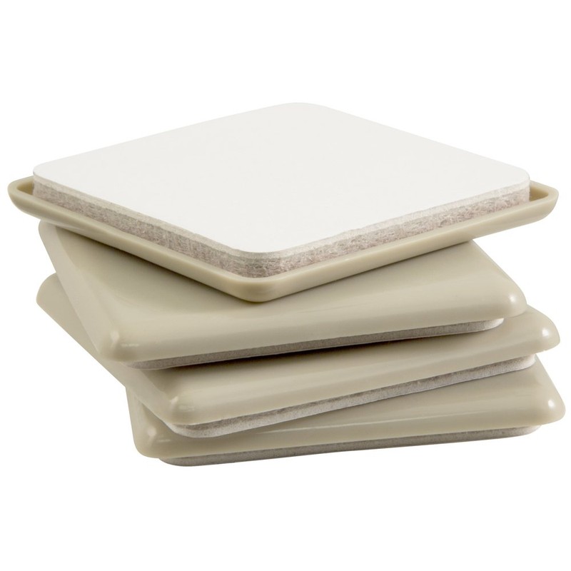 Self-Stick, Square Heavy Furniture Sliders for Carpeted Surfaces (4 piece)