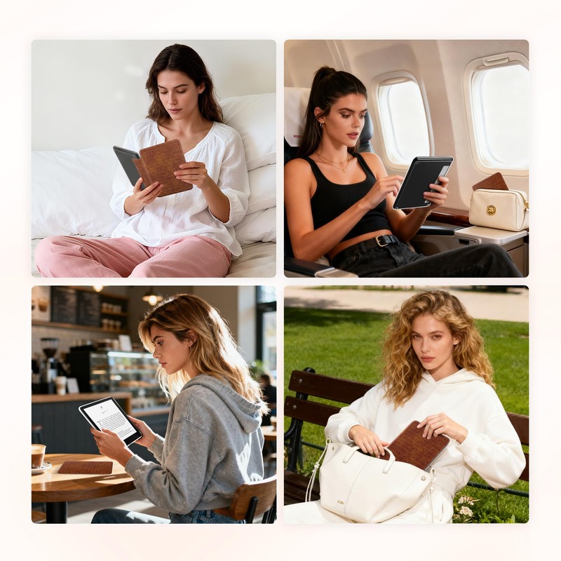 Vane Oak Magnetic Detachable Case for 7'' Kindle Paperwhite &