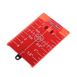 Freshsell Magnetic Red Target Plate for Rotary Cross Line Laser Level Distance Measurer, Improves Working Range and Visibility, Metric and Imperial Units, 1 Pc