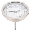 Dial Thermometer, 3in Adjustable NPT Thread 1/2in Pointer Thermometer for