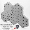Hexagon Pegboard Tiles, 4.5"x4" each, 5-Pack, Normal-Sized Holes, Make Custom