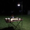 Black Portable Aluminum Alloy Folding Light Bracket Stand Outdoor Camping