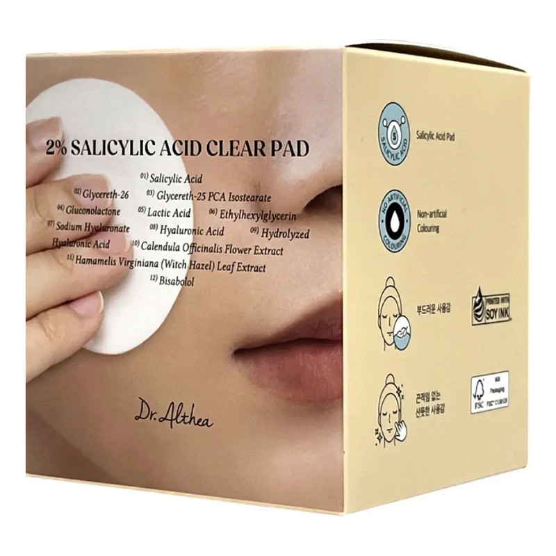Dr.althea 2% Salicylic Acid - Pads Exfoliantes 60 Pzs Normal