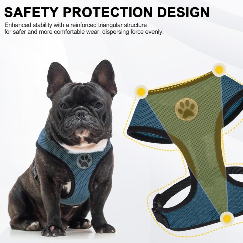 BINGPET No Pull Dog Harness,Soft Mesh Breathable All Weather Vest