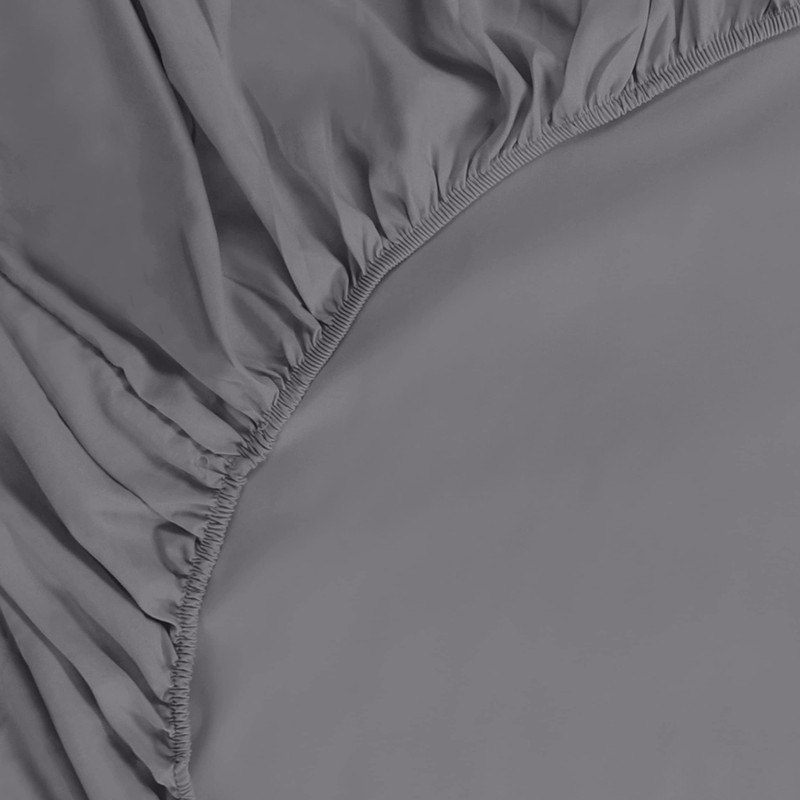 Utopia Bedding - Spannbettlaken 90x200cm - Grau - Gebürstete Polyester-Mikrofaser