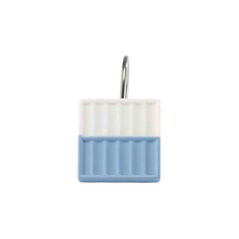 IZOD - Shower Curtain Hooks, Resin Hooks for Curtain, Striped