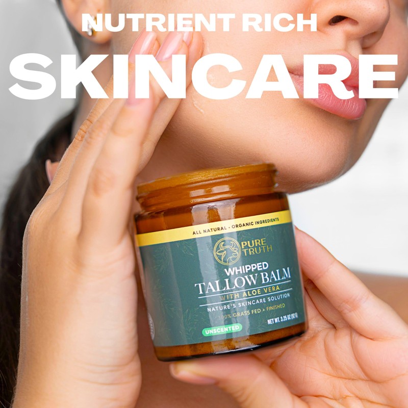 100% Grass Fed & Finished Beef Tallow for Skin -