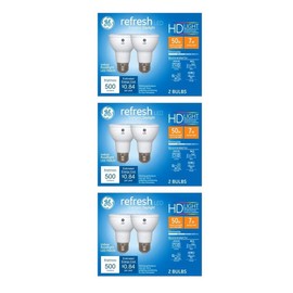 GE (6 Bulbs) Lighting 45533 LED Par20 Indoor Floodlight, 7 watt, Daylight, 500 Lumens, Dimmable LED Light Bulb