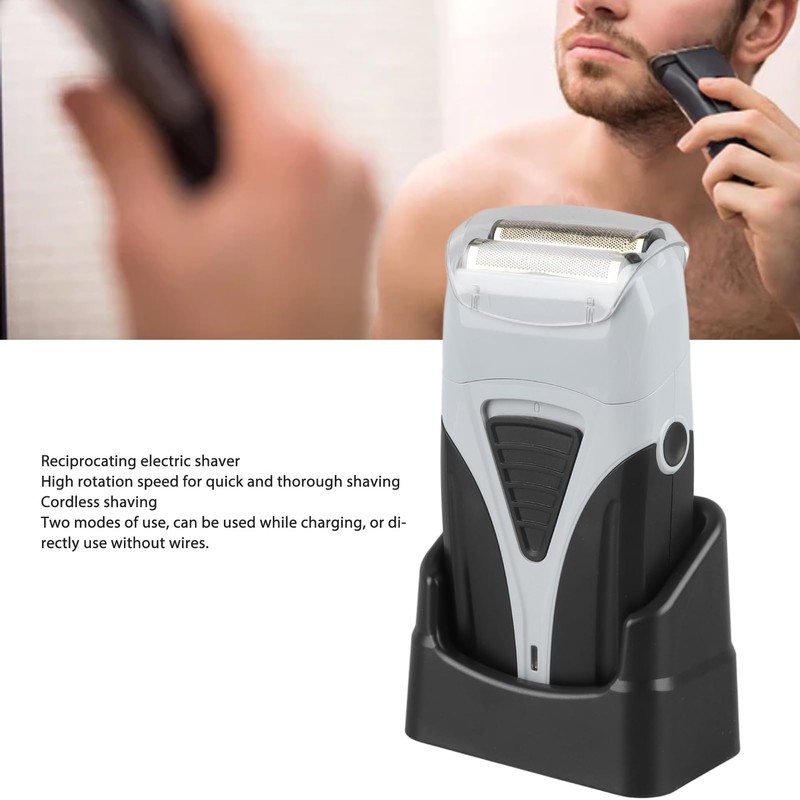 Recortadora de Barba Eléctrica, Afeitadora Inalámbrica Suave y de Poco