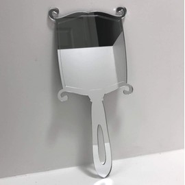 Super Cool Creation Art Deco Rectangular Shaped Hand Held Mirrors - 25cm x 10cm - Plain