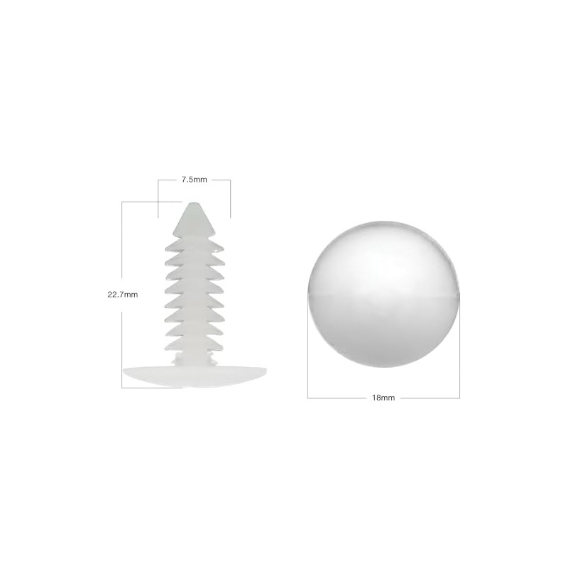 1" Vapor Barrier Christmas Tree Fasteners for Crawlspace Moisture Barrier