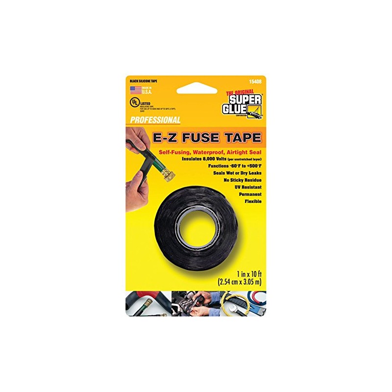 SUPER GLUE 15408 E-Z FUSE SILICONE TAPE, 10 FT
