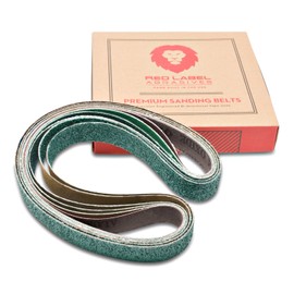 Red Label Abrasives 1 x 30 Knife Makers Coarse Grit Sanding Belts, 6 Pack Assortment