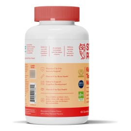 Smartypants Vitaminas Para Niños Grandes Y Pequeños 60 Gomas Sabor Fresa