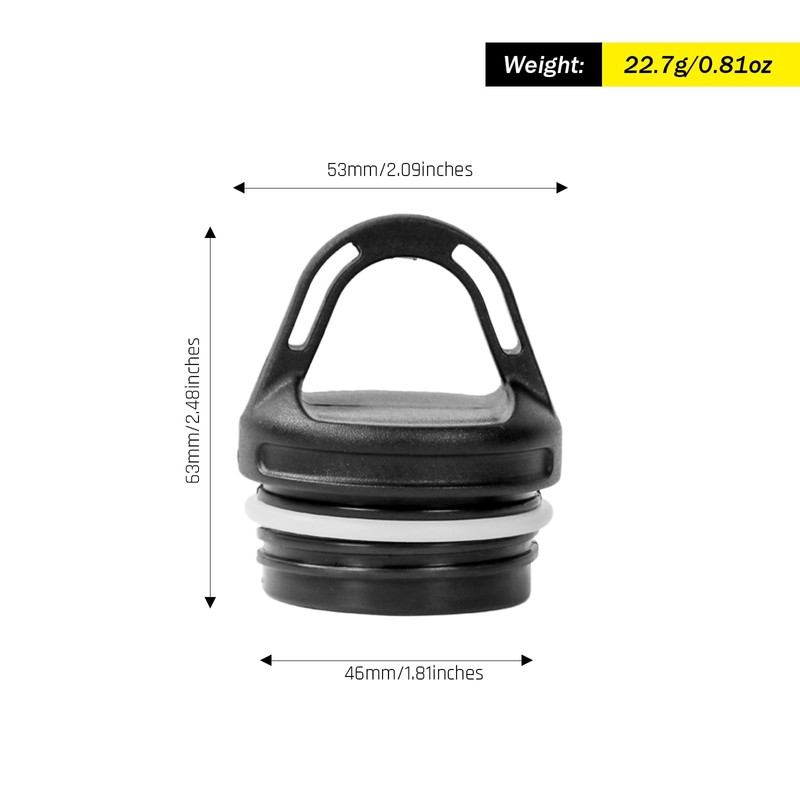SILVERANT Titanium Water Bottle Lid Replacement for 800ml/1200ml/1500ml/ Round Water