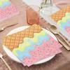 100Pcs Summer Ice Cream Paper Napkins, Pink Blue Ice Cream