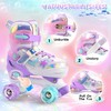 SULIFEEL Roller Skates for Girls Kids with Light Up Wheels,