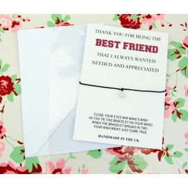 Lucor Best Friend Bestie Gifts | Friendship Star Wish String Bracelet | Graduation Gifts | Christmas Birthday Gifts | Gifts for Friend