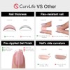 CurvLife Uñas Postizas De Gel Suave, Diseño Cuadrado De Ojo
