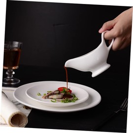 PRETYZOOM Villeroy and Boch Sauce Container New Wave Villeroy and Boch Serving Jug Sauce Bowl Kitchen Machine Cookware Ceramic Gravy Dip Sauce Milk Jug Container White