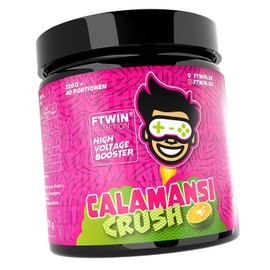 FTWIN HIGH VOLTAGE BOOSTER | Für GAMER und E-SPORTLER | REFLEX – FOCUS – ENERGY – ENDURANCE | 320 g = 40 Portionen (320 g, Calamansi Crush)