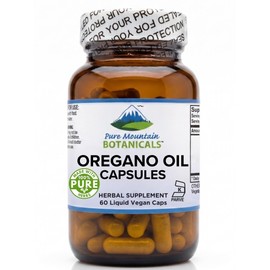 High Potency Wild Oregano Oil - 60 Vegetarian Capsules - Now with 510mg Mediterranean Oil of Oregano (70 Carvacrol) by Pure Mountain Botanicals by... 