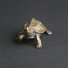 TEAMWILL 1PC Brass Vintage Turtle Figurine Statue Home Ornaments Animal