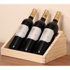 Wine Rack 3 Bottle Pine Wood Versatile Wine Storage Shelf