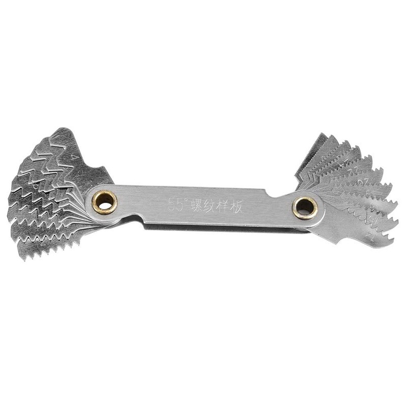 Imperial 55° Thread Gauge Stainless Steel Thread Pitch Gauge Screw