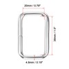 sourcing map Metal Rectangle Ring Buckles 38x20mm for Bags Belts